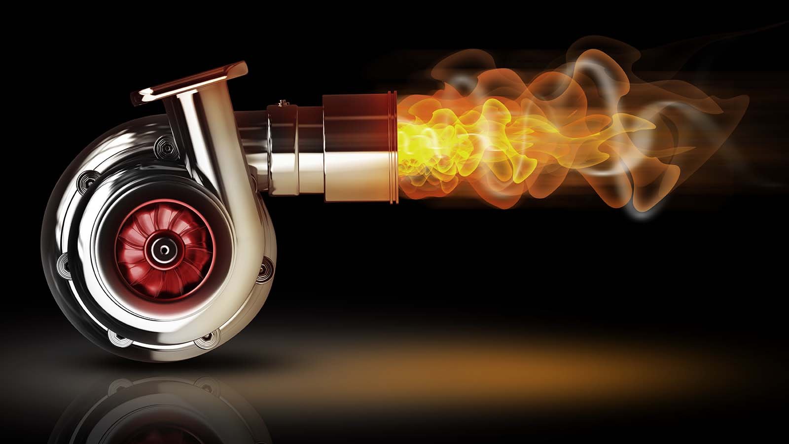 Steel,Turbocharger,With,Fire,Isolated,On,Black,Background.,High,Resolution 0422 4202 Schwitzer Turbocharger